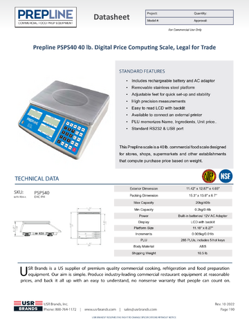 Spec Sheet