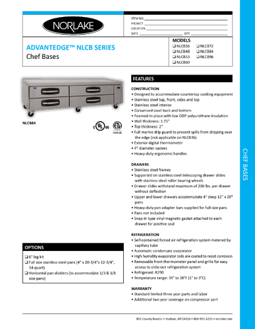 Spec Sheet