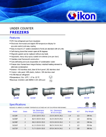 Spec Sheet
