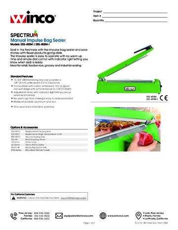 Spec Sheet