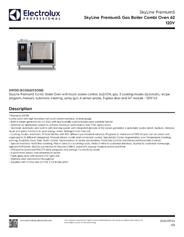 Spec Sheet