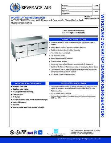 Spec Sheet