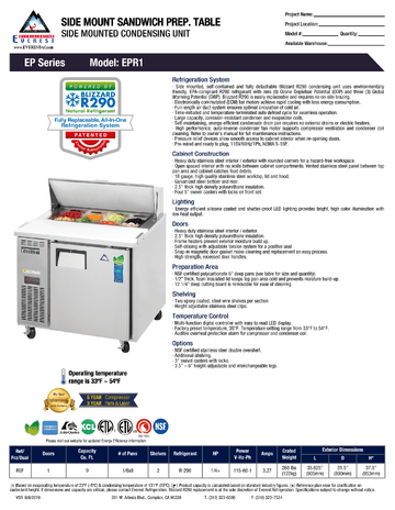 Spec Sheet