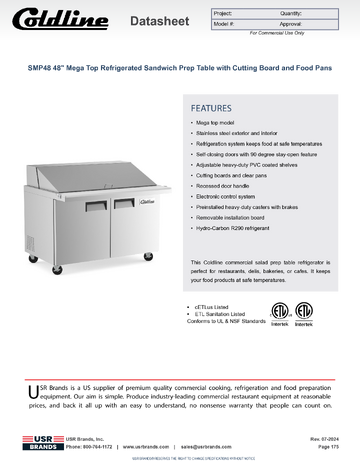 Spec Sheet