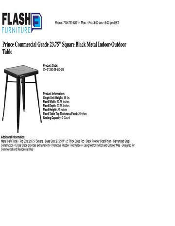 Spec Sheet