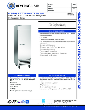 Spec Sheet