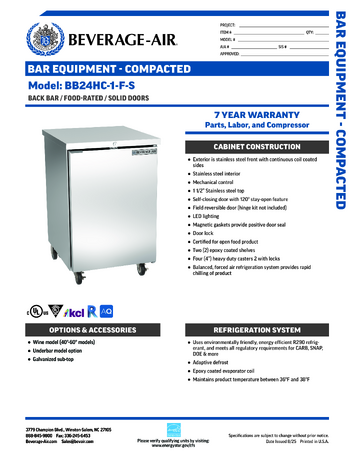 Spec Sheet
