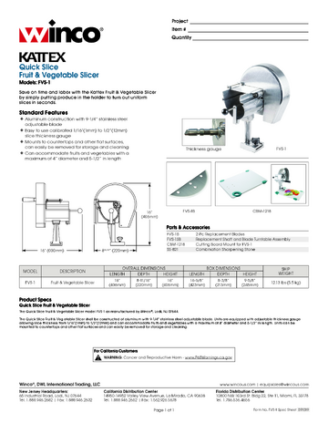 Spec Sheet