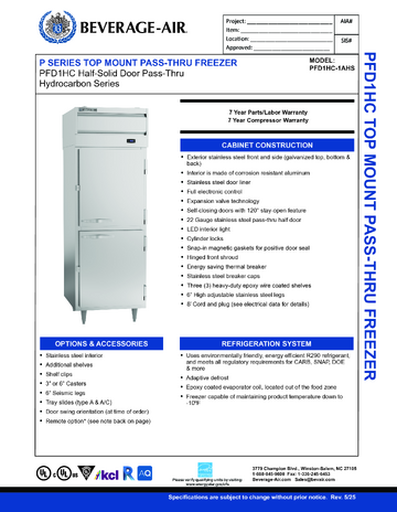 Spec Sheet