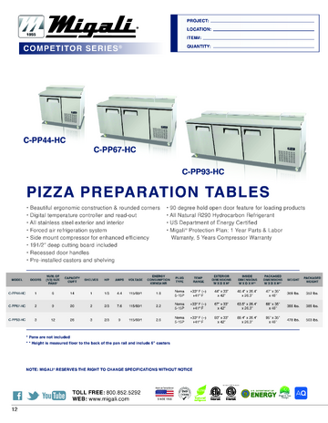 Spec Sheet