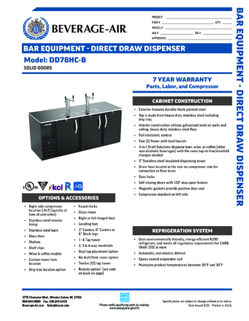 Spec Sheet