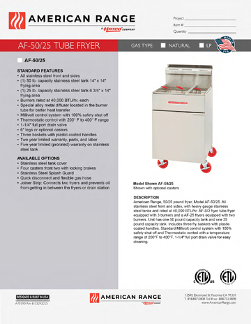 Spec Sheet