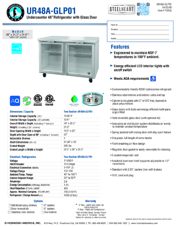 Spec Sheet