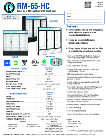 Spec Sheet