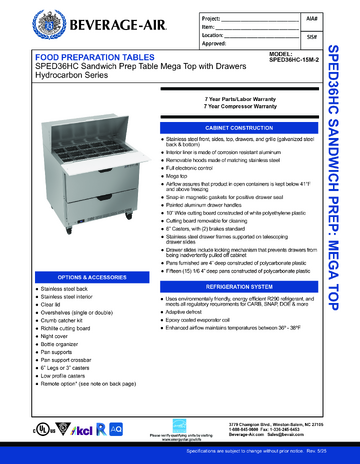 Spec Sheet