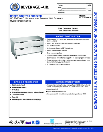 Spec Sheet