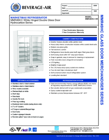 Spec Sheet