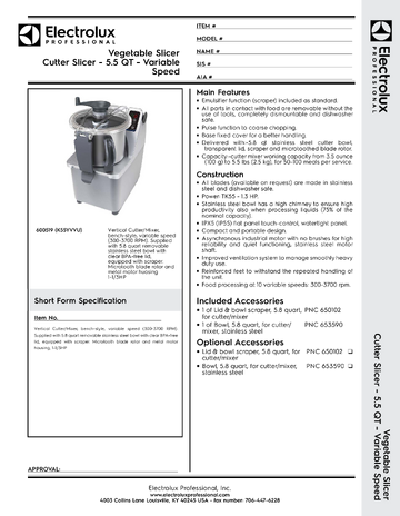 Spec Sheet