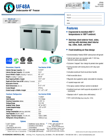 Spec Sheet