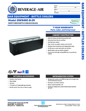 Spec Sheet