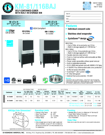 Hoshizaki KM-81BAJ 18