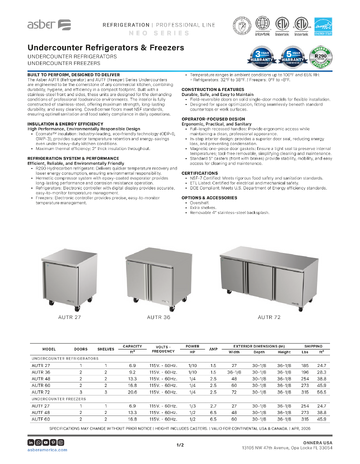 Spec Sheet