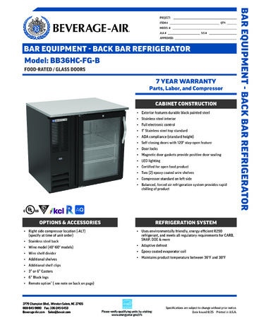 Spec Sheet
