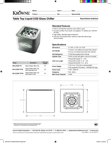 Spec Sheet