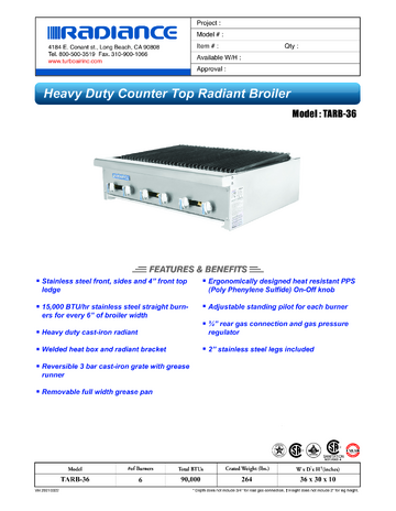 Spec Sheet