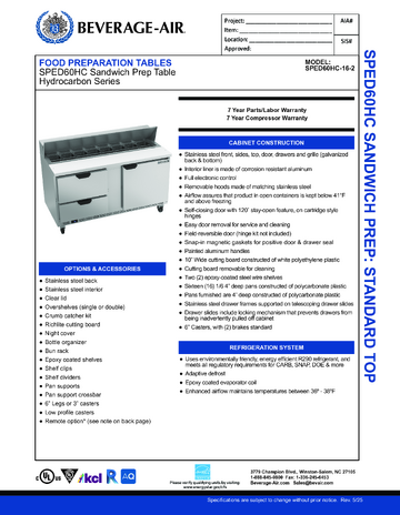 Spec Sheet
