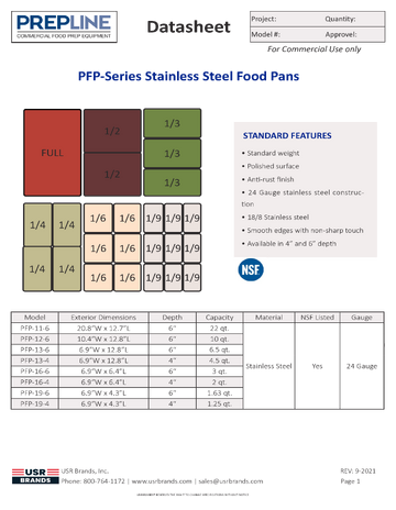 Spec Sheet