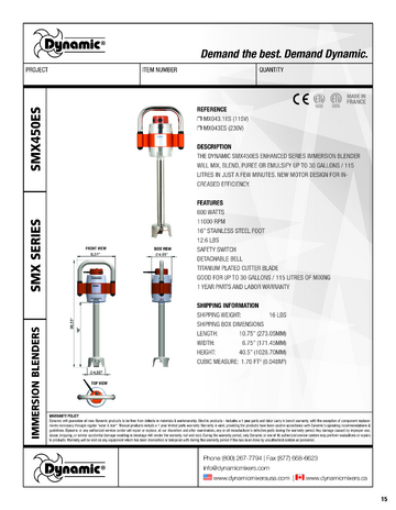 Spec Sheet