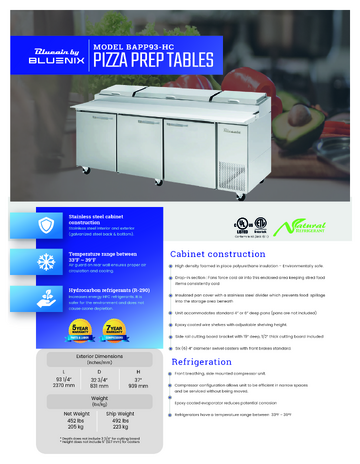 Spec Sheet