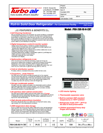 Spec Sheet