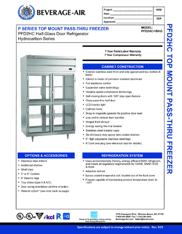 Spec Sheet