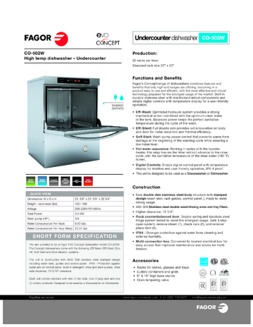 Spec Sheet