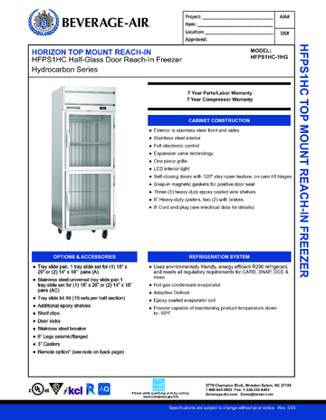 Spec Sheet
