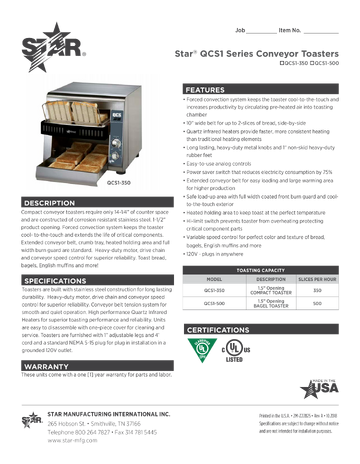Spec Sheet