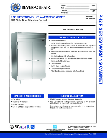 Spec Sheet