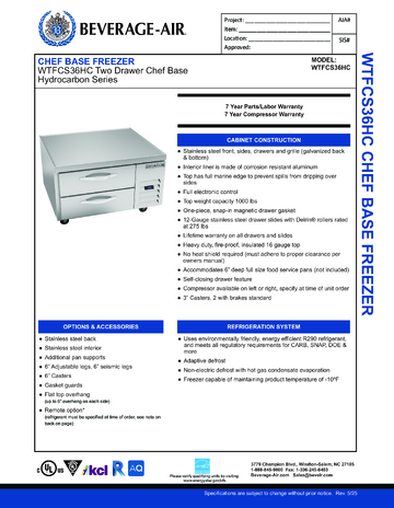 Spec Sheet