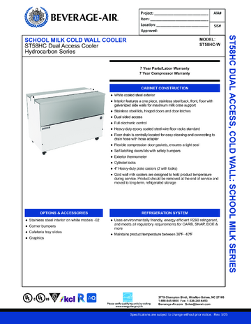 Spec Sheet