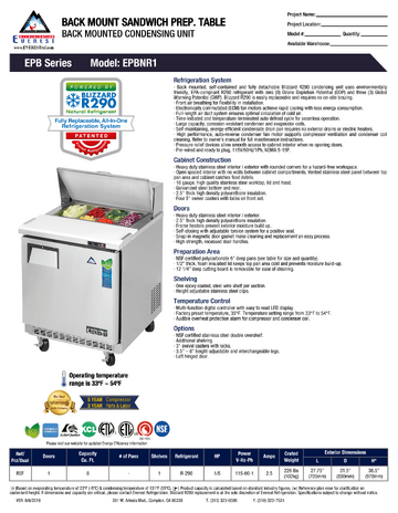 Spec Sheet