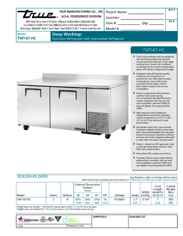 Spec Sheet