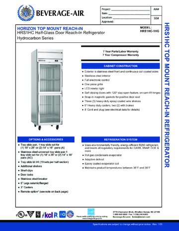 Spec Sheet