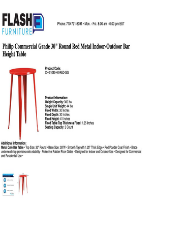 Spec Sheet