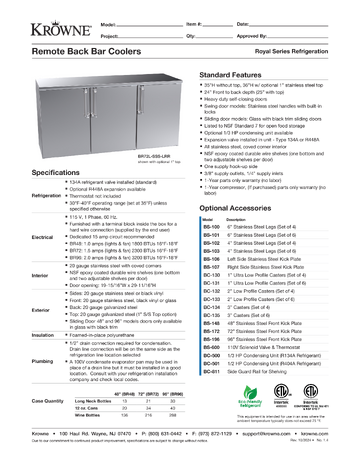 Spec Sheet