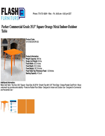 Spec Sheet