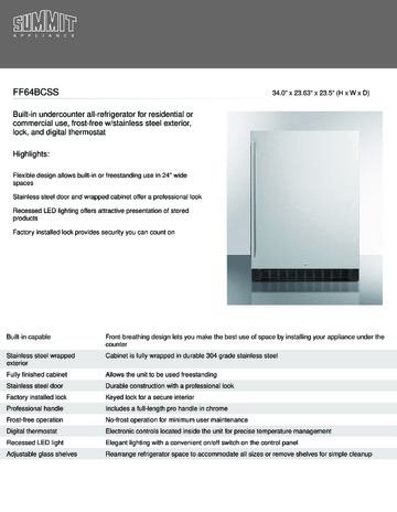 Spec Sheet