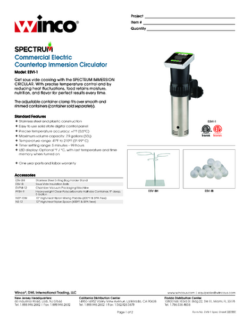 Spec Sheet