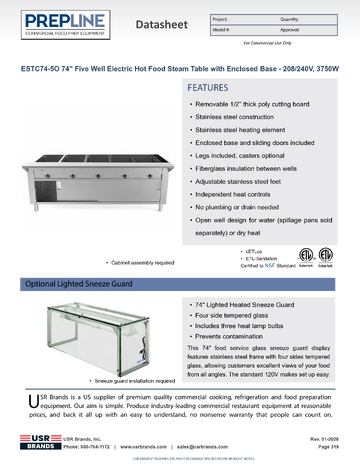 Spec Sheet